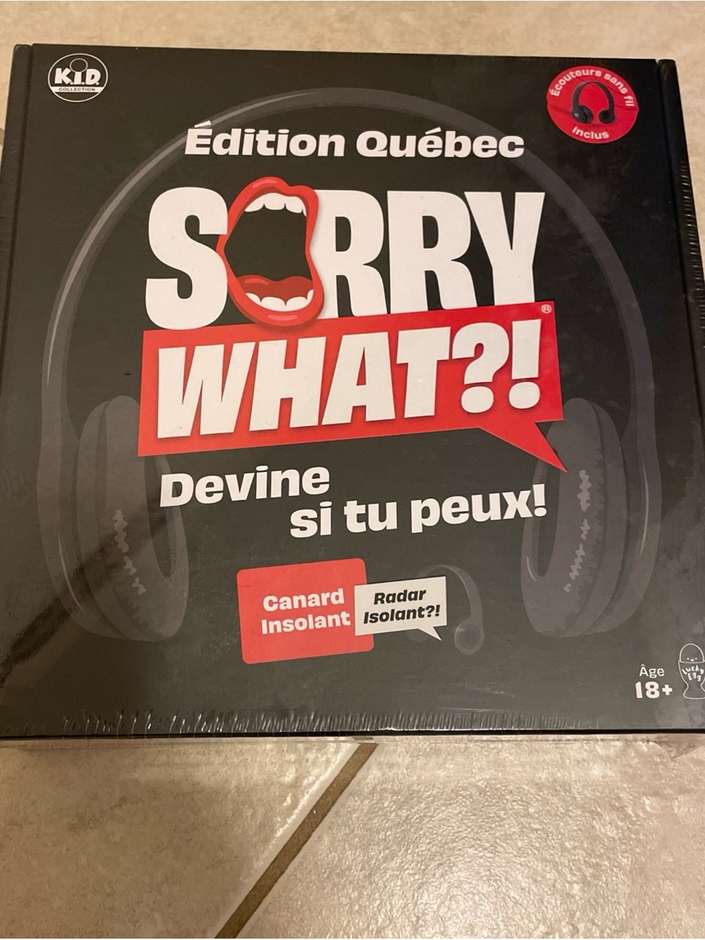 Sorry What?! Édition Québec Lip Reading Party Game 18+ Complete New Sealed